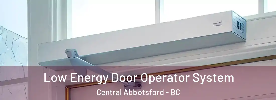  Low Energy Door Operator System Central Abbotsford - BC