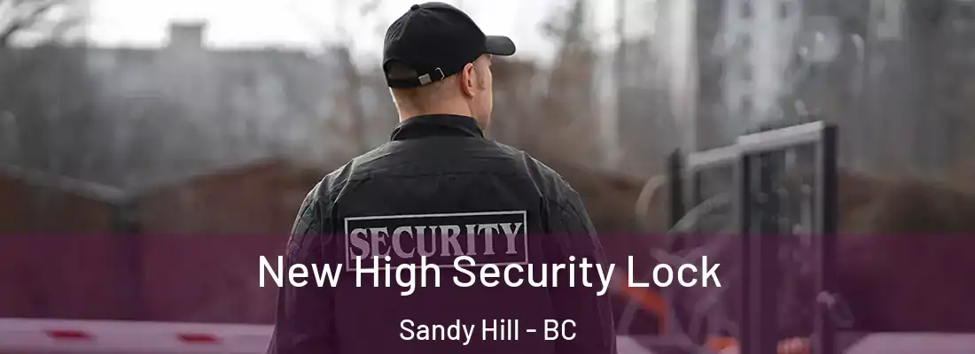  New High Security Lock Sandy Hill - BC